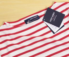 08JC183-七分袖ボーダーTシャツ画像