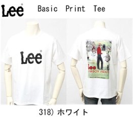 Lee LT2816　ロゴ バックプリント　Tシャツ　318）ホワイト　の画像