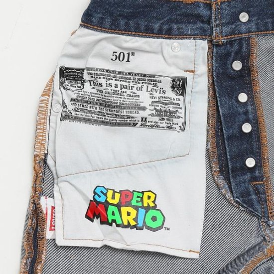 LEVI'S X　SuperMario　コラボ  501　レディース　カットオフ　ハイライズ　ショート 56327-00画像