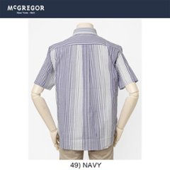 McGREGOR 117160102 ボタンダウン　マルチストライプサッカーシャツ 49）NAVY画像