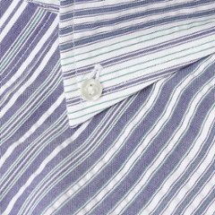 McGREGOR 117160102 ボタンダウン　マルチストライプサッカーシャツ 49）NAVY画像