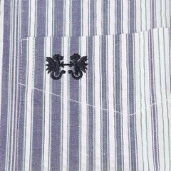McGREGOR 117160102 ボタンダウン　マルチストライプサッカーシャツ 49）NAVY画像