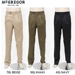 McGRGOR メンズ　ワンタックストレッチストレートパンツ　プレビアンコットン　111310001　の画像
