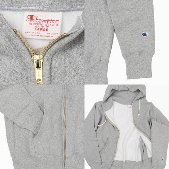 チャンピオン（champion) 　C5-U102 MADE IN USA リバースウィーブ  フルジップオープンパーカー画像
