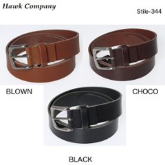 hawkcompany 344 牛革ベルト　35ｍｍ　巾　フリーサイズ　の画像