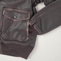 アルファ　Alpha Industries TA1489 フライト レザーボンバージャケット Jacket Flying Man's SPEC.MIIL J-7823/　ミりタリージャケット　画像