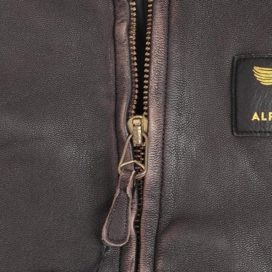 アルファ　Alpha Industries TA1489 フライト レザーボンバージャケット Jacket Flying Man's SPEC.MIIL J-7823/　ミりタリージャケット　画像