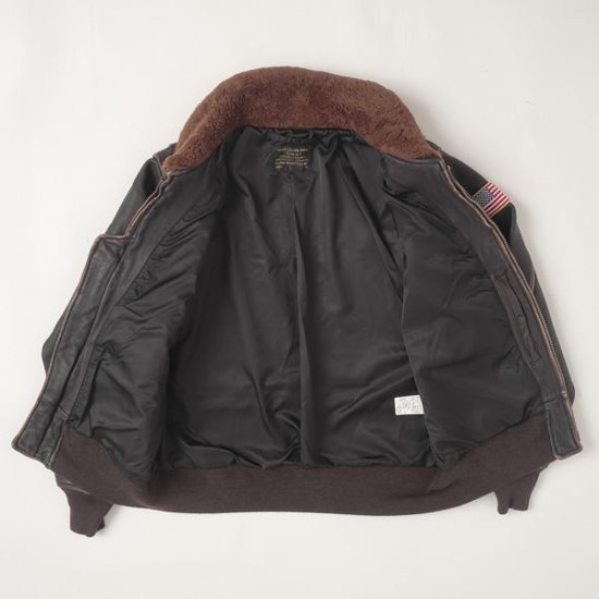 アルファ　Alpha Industries TA1489 フライト レザーボンバージャケット Jacket Flying Man's SPEC.MIIL J-7823/　ミりタリージャケット　画像