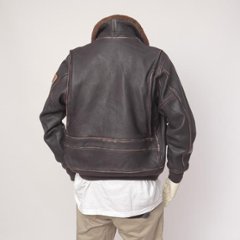 アルファ　Alpha Industries TA1489 フライト レザーボンバージャケット Jacket Flying Man's SPEC.MIIL J-7823/　ミりタリージャケット　画像