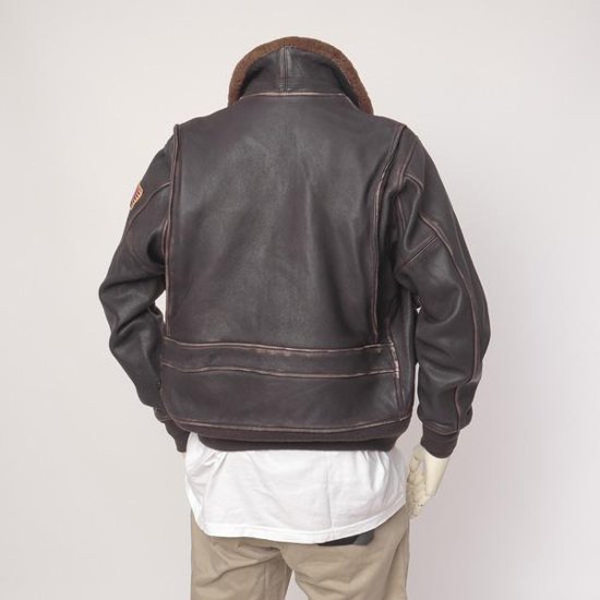 アルファ　Alpha Industries TA1489 フライト レザーボンバージャケット Jacket Flying Man's SPEC.MIIL J-7823/　ミりタリージャケット　画像