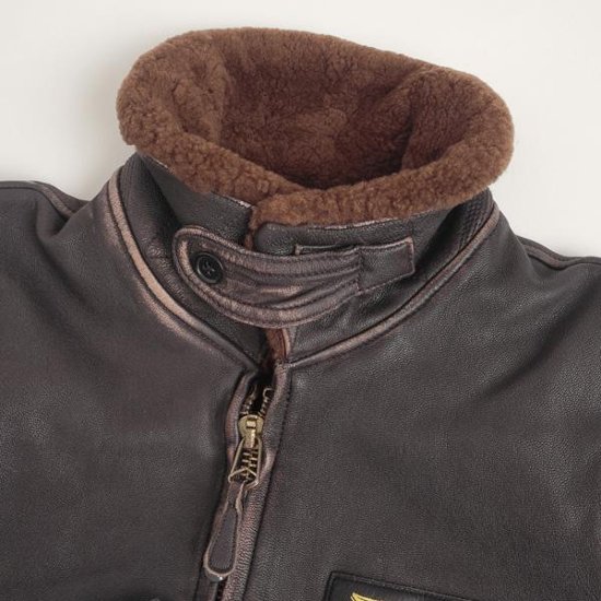 アルファ　Alpha Industries TA1489 フライト レザーボンバージャケット Jacket Flying Man's SPEC.MIIL J-7823/　ミりタリージャケット　画像