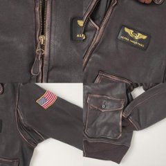 アルファ　Alpha Industries TA1489 フライト レザーボンバージャケット Jacket Flying Man's SPEC.MIIL J-7823/　ミりタリージャケット　画像
