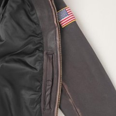 アルファ　Alpha Industries TA1489 フライト レザーボンバージャケット Jacket Flying Man's SPEC.MIIL J-7823/　ミりタリージャケット　画像