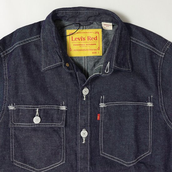 リーバイス　LEVI'S RED LR DENIM WOVEN DEEP OCEAN BEACH　レッドタブ　デニム長袖シャツ A0143-0000画像