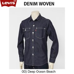 リーバイス　LEVI'S RED LR DENIM WOVEN DEEP OCEAN BEACH　レッドタブ　デニム長袖シャツ A0143-0000の画像