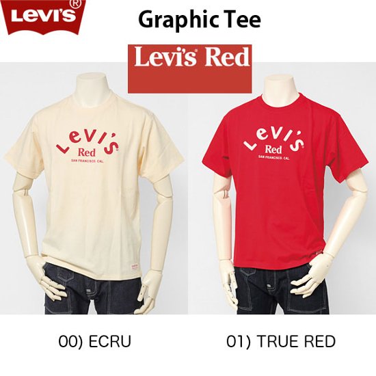 リーバイス LEVI'S RED　LR GRAPHIC TEE TRUE RED　LR GRAPHIC Tシャツ ECRU A0192-00画像