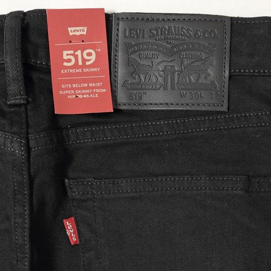 リーバイス（LEVI'S) 24875-00 05)ブラック　519　EXTREME SKINNY スーパースキニー　 2WAY　コンフォート　ストレッチ画像