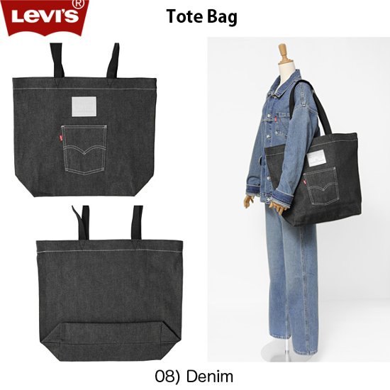 リーバイス LEVI'S SHOPPER WITH CLOSURE デニムトートバッグ 38010-0108画像