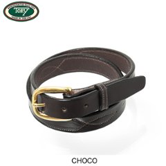 トリー tory 本革　レザーベルト　1" Belt With a Stitched Pattern Repeated Three Times画像