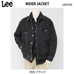 Lee リー LM3769 BLACK RIDERS デニムジャケット　メンズ　ブラック　ゆったり　ルーズシルエットの画像