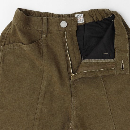 Sweetcamel カフェッティ Cafetty シャープ ストレート リネン ワイド 股上深め　cf0405画像