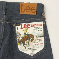 入荷！Leeアーカイブス　リアルビンテージ Riders 50's モデル　LM6411-89 センターブラックタグ　ボタンフライ。画像