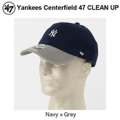 47 ニューヨーク・ヤンキース 2トン ミニロゴ　センターフィールド　キャップ cap メジャーリーグ 帽子 野球帽 大人用(54-61cm) B-HIRTT17GWH-NYの画像