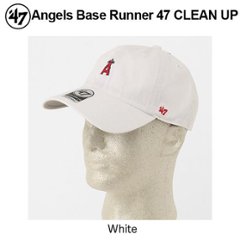 47 angels Base Runner ホワイト　minirogo White　47cleanup キャップ cap メジャーリーグ 帽子 野球帽　B-BSRNR04GWS-WHの画像