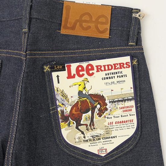 入荷！Leeアーカイブス　リアルビンテージ Riders 50's モデル　LM6611-89 センターブラックタグ　ジッパーフライ。画像