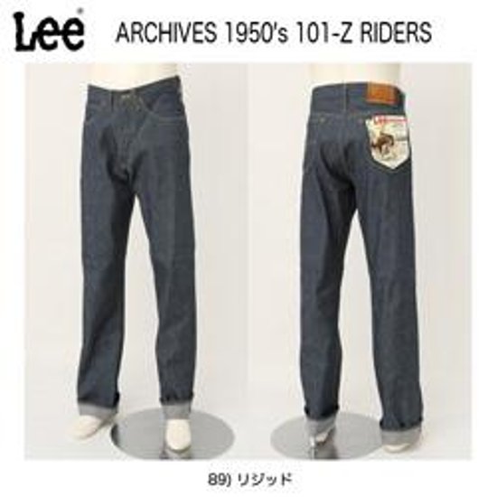 入荷！Leeアーカイブス　リアルビンテージ Riders 50's モデル　LM6611-89 センターブラックタグ　ジッパーフライ。画像