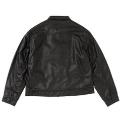 Lee リー BLACK RIDER　Loose Fit WORK　JACKET LM3766　475)Black フェイクレザー　ゆったり　ルーズシルエット画像