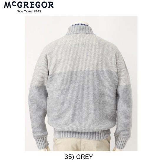 McGREGOR マックレガー 【FINE WOOL】ニットカーディガン 111821605 35)GREY画像