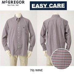 マッグレガー　メンズ長袖シャツボタンダウンチェックシャツ 形態安定チェックシャツ　EASY CARE 111171901の画像