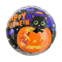 【バルーン】ハロウィンキャットウィズハットの画像