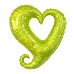 【バルーン】チェーンオブハートホログラムライムグリーンの画像