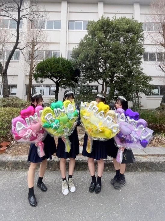 【バルーンバンチ】レターバルーンハートバンチ ブラック＆レッド画像