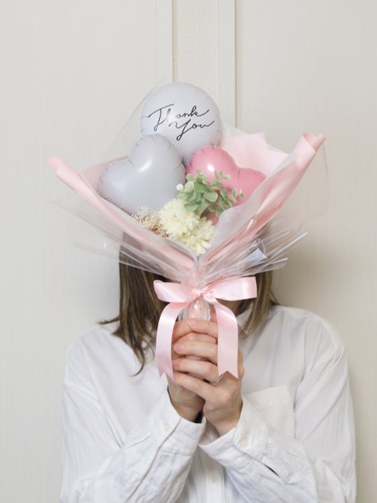 【バルーンバンチ】母の日ミニバンチ　グレイスレターサンキュー画像