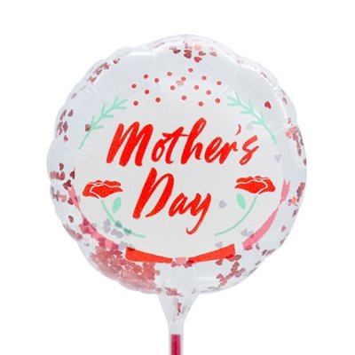 【バルーン】	 MVPスティックバルーン130mmラウンド　マザーズデーカーネーションの画像