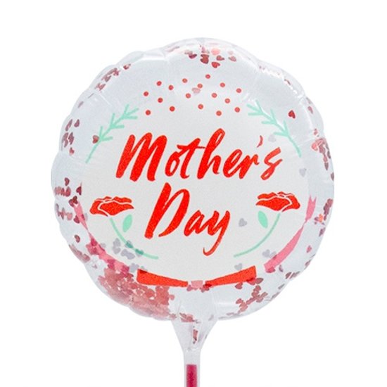 【バルーン】	 MVPスティックバルーン130mmラウンド　マザーズデーカーネーション画像