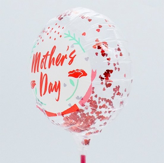 【バルーン】	 MVPスティックバルーン130mmラウンド　マザーズデーカーネーション画像