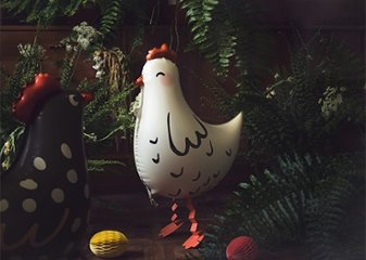 【お散歩バルーン】にわとりヘン画像