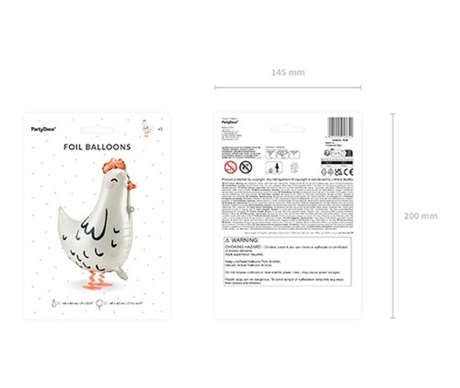 【お散歩バルーン】にわとりヘン画像