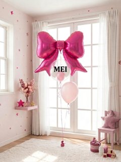 【バルーンブーケ】リボンブーケ　マゼンダの画像