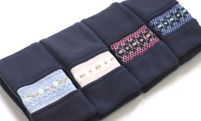 フリースマフラー スモッキング刺繡の画像