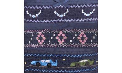 スモッキング刺繍シューズバッグ　画像