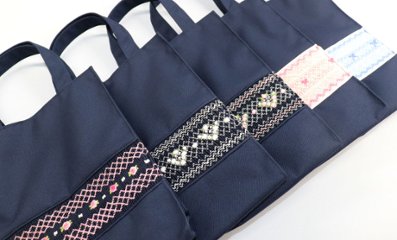 スモッキング刺繍入り シューズバッグ　【ネット限定】の画像