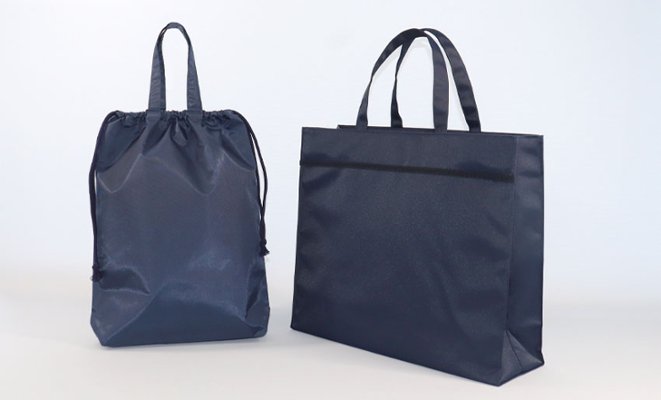 【20％OFF】お受験応援2点セット（自立型トート＆仕切り付き巾着袋）|お受験準備｜入学式｜卒業式　の画像