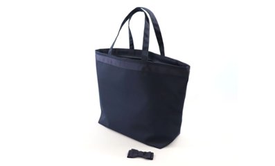 完全自立型 ファスナー付き トートバッグ 【リボンブローチ付き】 画像
