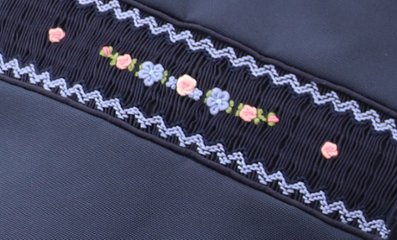 【2025新商品】自立型スモッキング刺繍入りシューズバッグ(持ち手2本タイプ)画像