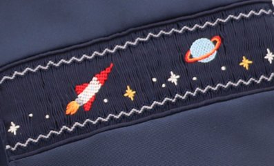 【2025新商品】自立型スモッキング刺繍入りシューズバッグ(持ち手2本タイプ)画像